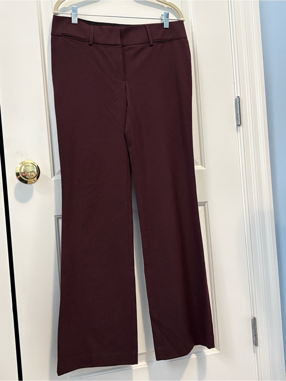 LOFT Wine Straight-Leg Dress Trousers